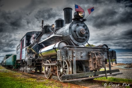 Old Locomotive - railway, train, machine, steam