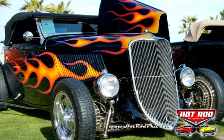 Hot Rod - motor, Oldie, color, tuned