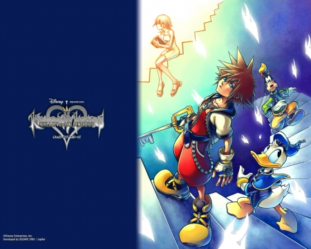 Kingdom Hearts Chain Of Memories - namine, sora, donald, kingdom hearts chain of memories, goofy, kingdom hearts