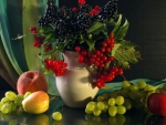 Fruit and Grapes Still Life