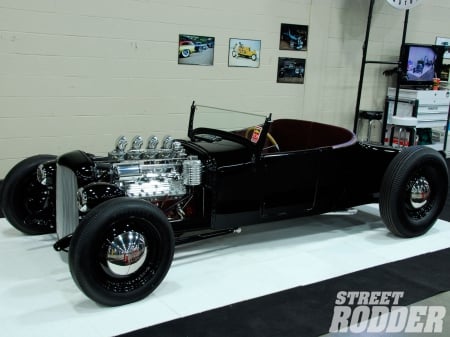 27 Ford Roadster - Hotrod, Black, Classic, Custom