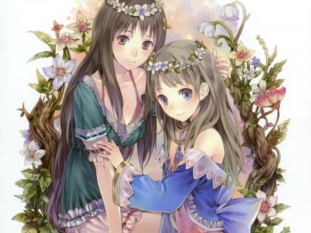 atelier totori - flowers, girls, manga, anime, video game