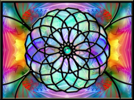 Stained Glass - bright, colorful, abstract