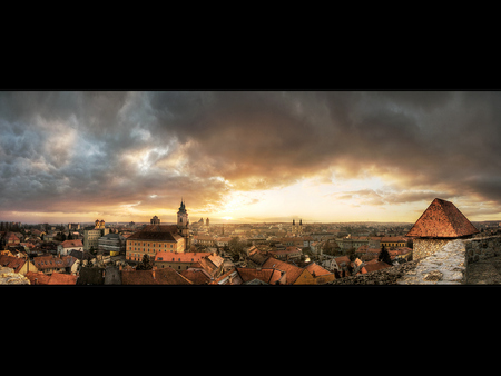 CITYSCAPE - city, towers, buildings, clouds