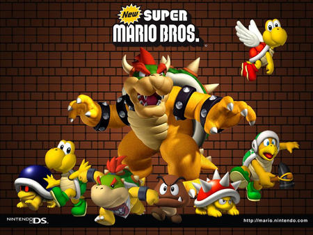 super mario - mario, bowser