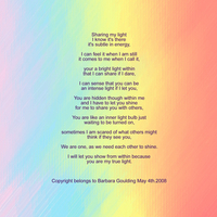 rainbow background with poem