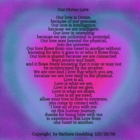 Love poem on heart background