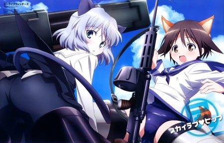 Strike Witches Sanya V Litvyak and Lynette Bishop - bishop, strike witches, anime, sanya v litvyak, lynette bishop