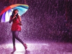 girl in rain