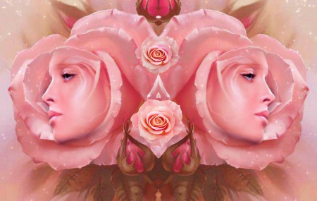 Vanity Roses ~ For My Friend Luna - beauty, art, abstract, roses, fantasy