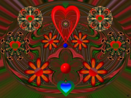 Search Your Heart - eye candy, collage, 3d, fractal, abstract