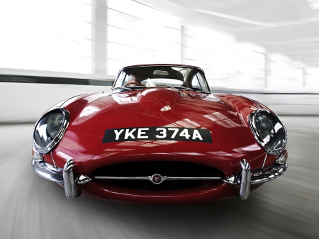 Jaguar E Type - sexy, e type, classic, jaguar, red