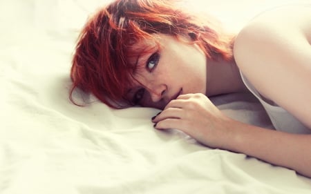 Red Head - red, women, model, head, female, girl