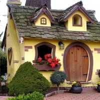 a tiny gingerbread house