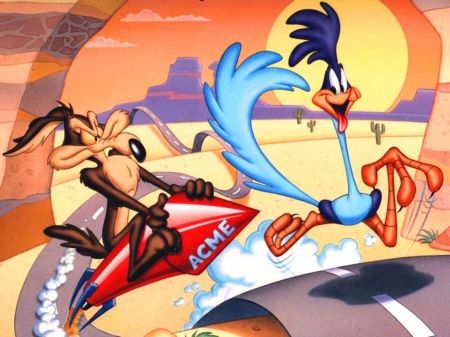 Roadrunner And Wile Coyote - roadrunner, tv, looney tunes, coyote