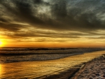 fantastic beach sunset hdr