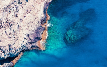 Coastline - Coast, ocean, rocks, line