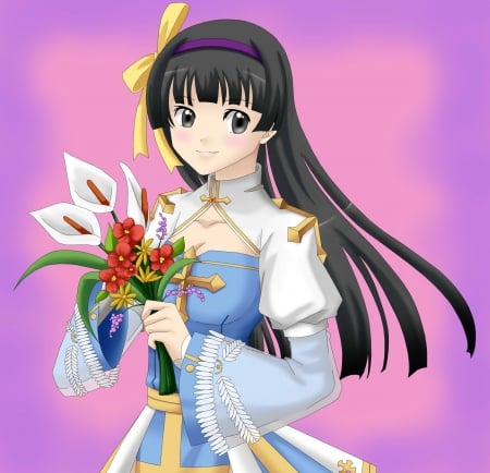 Archbishop - beauty, nice, archbishop, female, hot, simple, anime girl, bouquet, rpg, mmorpg, pretty, game, ragnarok, anime, cute, ragnarok online, sexy, girl, lovely, floral, plain, beautiful, sweet, flower