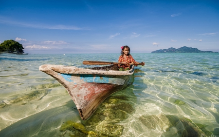 canoe - ocean, water, canoe, boat