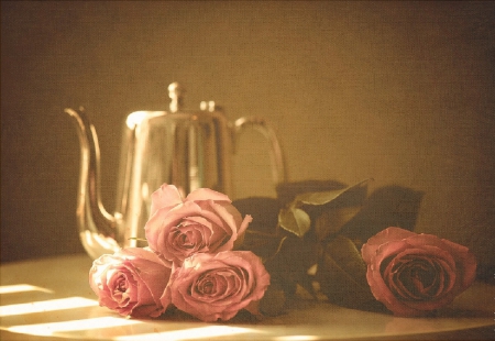 still life with roses - flowers, photography, still life, roses