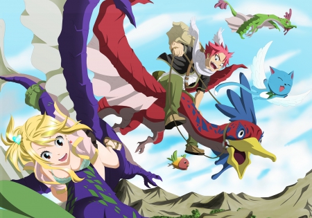 Fairy Tail - heartfilia, anime, dragneel, girl, blonde, tail, happy, natsu, manga, lucy, fairy