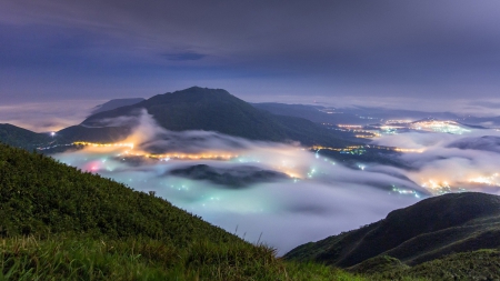 Fog Mountain - fog, nature, sky, mountain