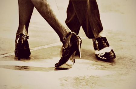 Tango - stiletto, shoe, legs, man, black, retro, vintage, woman, dance, tango