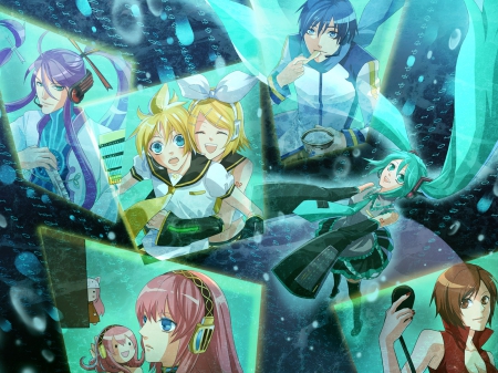 ~Vocaloid~ - anime, vocaloid, meiko, len and rin kagamine, hatsune miku, kaito, kamui gakupo, megurine luka, friends