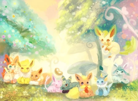 Pokemon(eevee Evolutions) - cute, nice, anime, pokemon