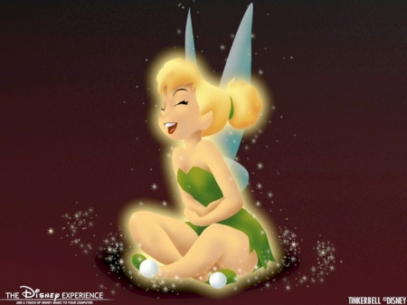 Tinkerbell - white, green, yellow, blue