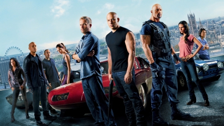 Fast & Furious 6 - actors, rock, vin diesel, paul, movies