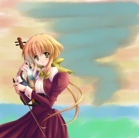 The Chaotic Violin - girl, music, melody, violin