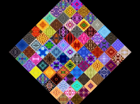 big diamond - quilted, 22657, diamonds, patches