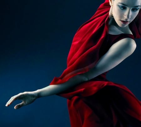 Beauty in red - red, image, wallpaper, color, expression, new