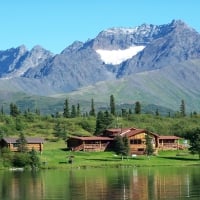 Cabins on the Lake in Alaska