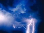 a Blue Lighting Storm