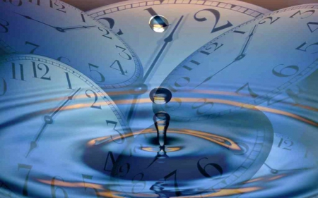 A DROP IN TIME - water, digital art, drops, weird, fantasy, clocks, thoughful, strange, time, surreal, hd, 3d, abstracts