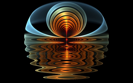 Smooth Waves - abstract, colors, 3D, reflection, fractal