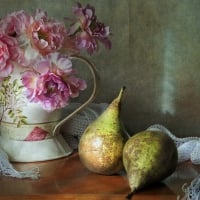 Still Life Pink Flower and Vase