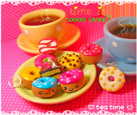 happy time - pretty, food, sweet, cup