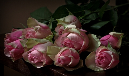 lovely pink roses bouquet - roses, flowers, lovely, pink bouquet