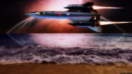 SR-71 - erde, airplane, planet, military