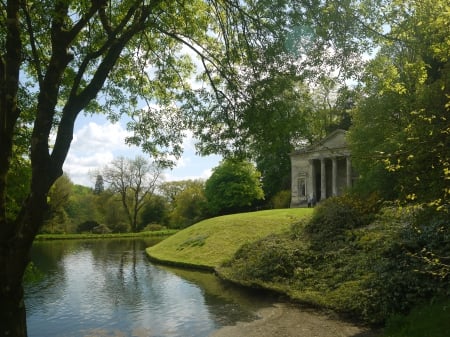 Temple of Spring - Stourhead, Lake, Reflections, Spring