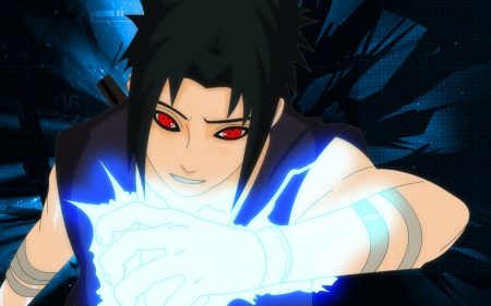 Sasuke - boy, anime, cutie, lighting