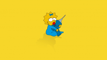 MAGGIE SIMPSON - MAGGIE, DRILL, TV, BABY