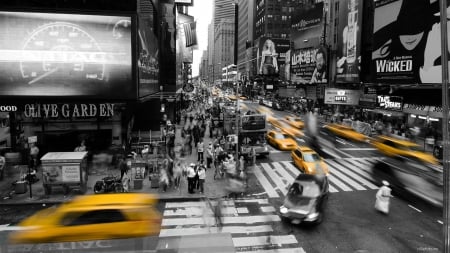 amazing photo of midtown manhattan - city, street, traffic, photo