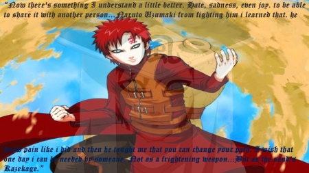 Sand's Kazekage - anime, advice, gaara, naruto