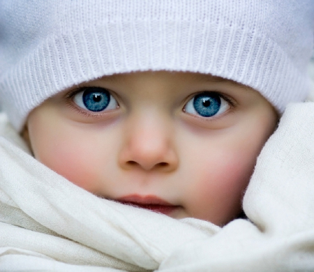 big blue eyes - eyes, baby, blue, beautiful