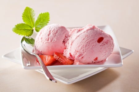 Florida strawberry ice-cream