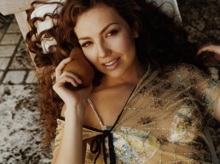 Thalia - beauty, woman, thalia, actress, girl, smile, singer, fruit